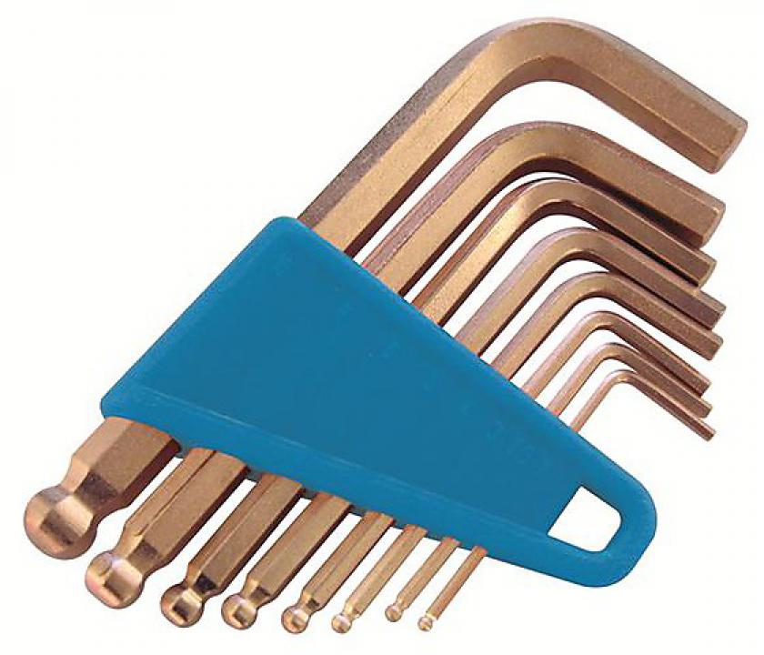 картинка Ключи искробезопасные штифтовые 6-тигранные с шаровой головкой в наборе ENDRES 0250067C — Gedore-tools.ru